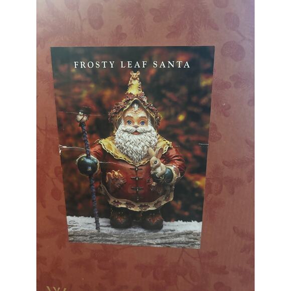 Christopher Radko Vintage Woodland Winds Frosty Leaf Santa 13.75” Tall Resin - Picture 2 of 7